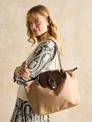Joules Edie Beige & Brown Shopper Bag - Image 2 of 7