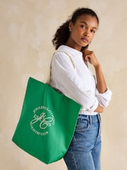Joules Courtside Green Tote Bag - Image 2 of 7