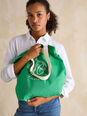 Joules Courtside Green Tote Bag - Image 3 of 7