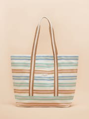 Joules Promenade Stripe Canvas Beach Bag - Image 1 of 7