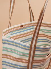 Joules Promenade Stripe Canvas Beach Bag - Image 7 of 7