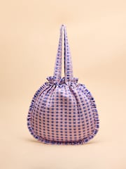 Rosa y lila - Bolso tote de algodón con volantes Nella de Joules - Imagen 4 de 8