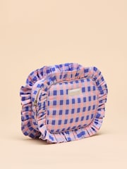 Pink & Lilac - Joules Nina Cotton Frill Wash Bag - Image 3 of 5