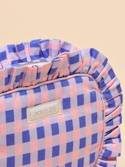 Pink & Lilac - Joules Nina Cotton Frill Wash Bag - Image 4 of 5