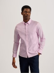 Ted Baker Pink Regular Allardo Premium Oxford Shirt - Image 1 of 6