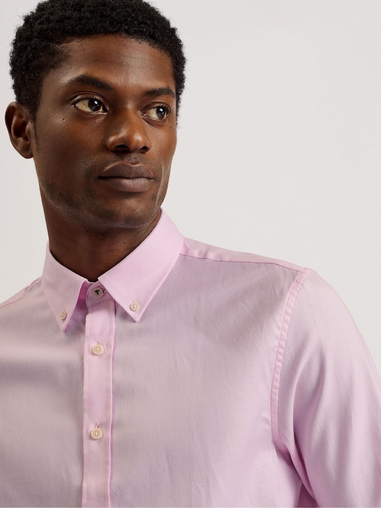 Ted Baker Pink Regular Allardo Premium Oxford Shirt - Image 2 of 6 Ted Baker Pink Regular Allardo Premium Oxford Shirt - Image 2 of 6
