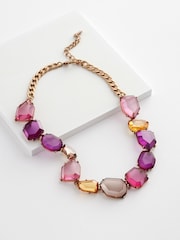 Purple Chunky Stone Necklace Made With Recycled Zinc - Image 4 of 5