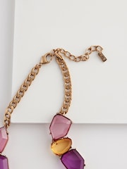 Purple Chunky Stone Necklace Made With Recycled Zinc - Image 5 of 5