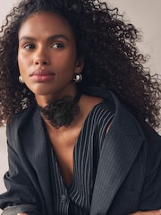 Black Organza Corsage Choker - Image 1 of 6