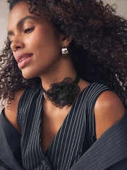 Black Organza Corsage Choker - Image 3 of 6