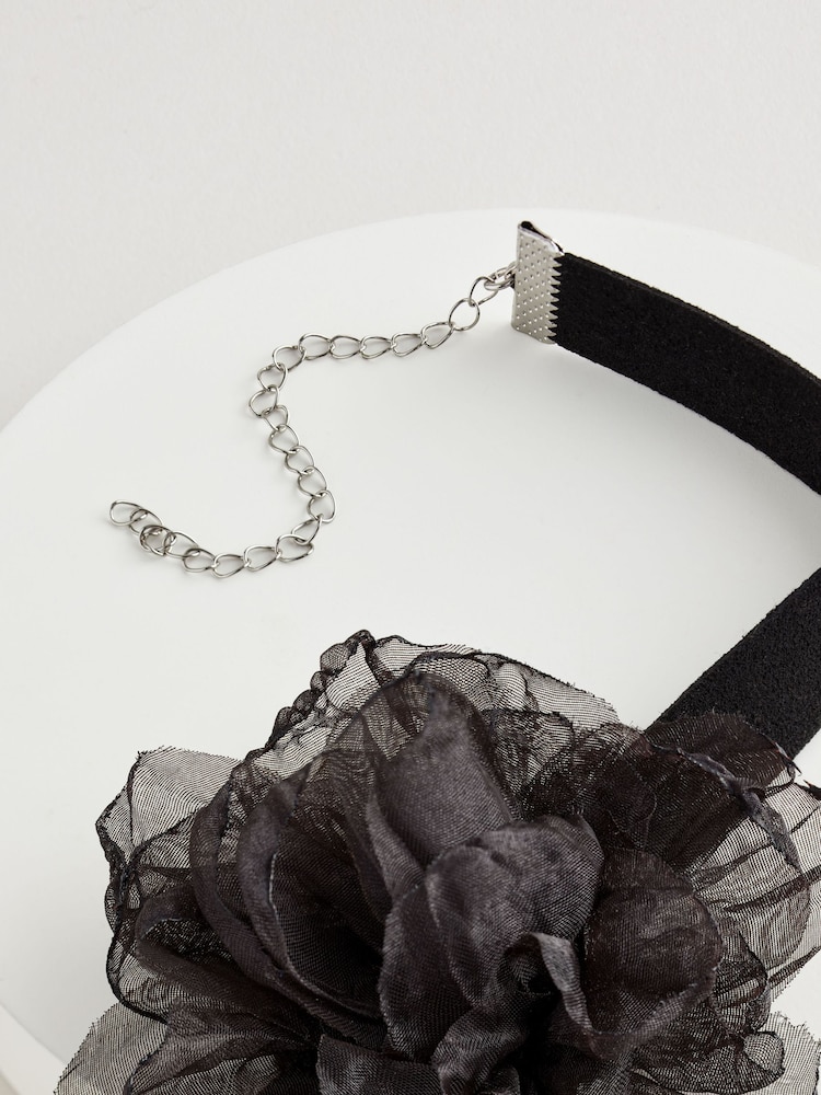 Black Organza Corsage Choker - Image 6 of 6