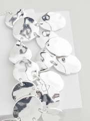 Silver Tone Molten Drop Collar Necklace Made With Recycled Zinc - Image 5 of 5