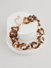 Tortoiseshell Chunky Chain Necklace Made With Recycled Zinc - Image 5 of 6