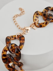 Tortoiseshell Chunky Chain Necklace Made With Recycled Zinc - Image 6 of 6