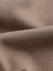 Stone Mid Relaxed Fit Essential Crew Neck Cotton T-Shirt - Image 7 of 7