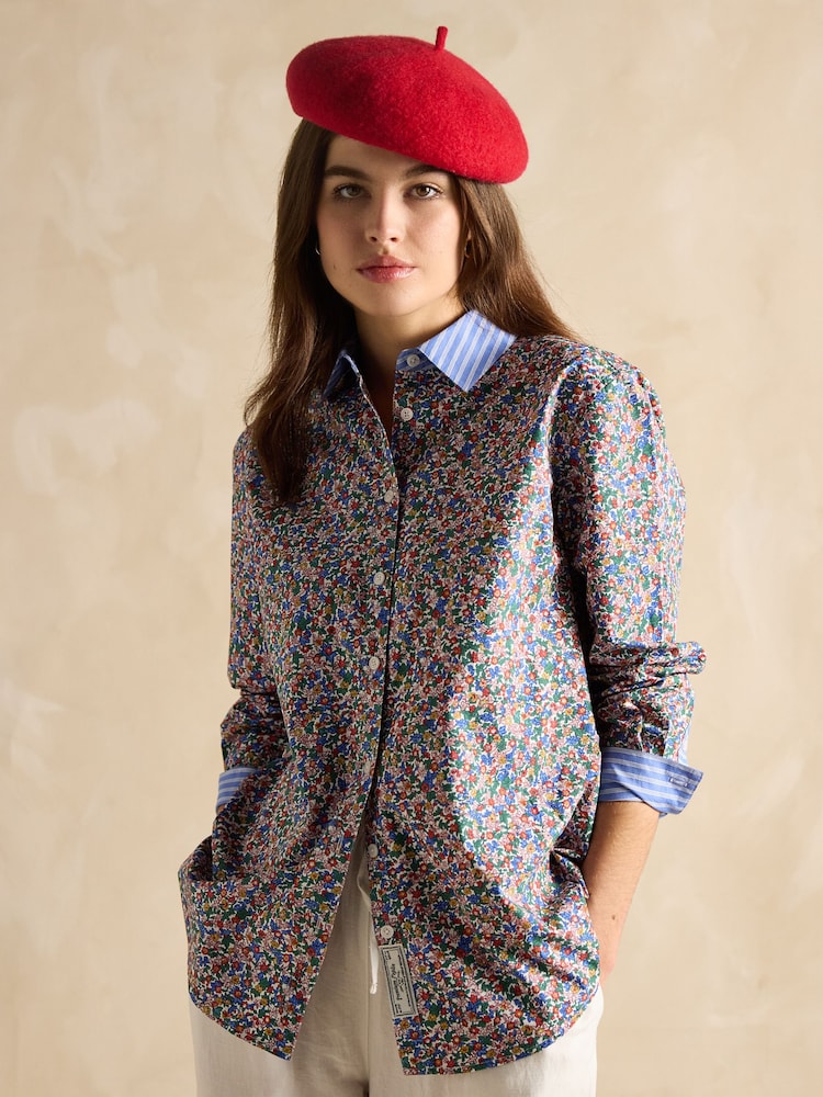 Joules Amelie Red Adjustable Wool Beret Hat - Image 2 of 4
