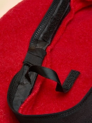 Rot - Joules Amelie Adjustable Wool Beret Hat - Bild 6 von 6