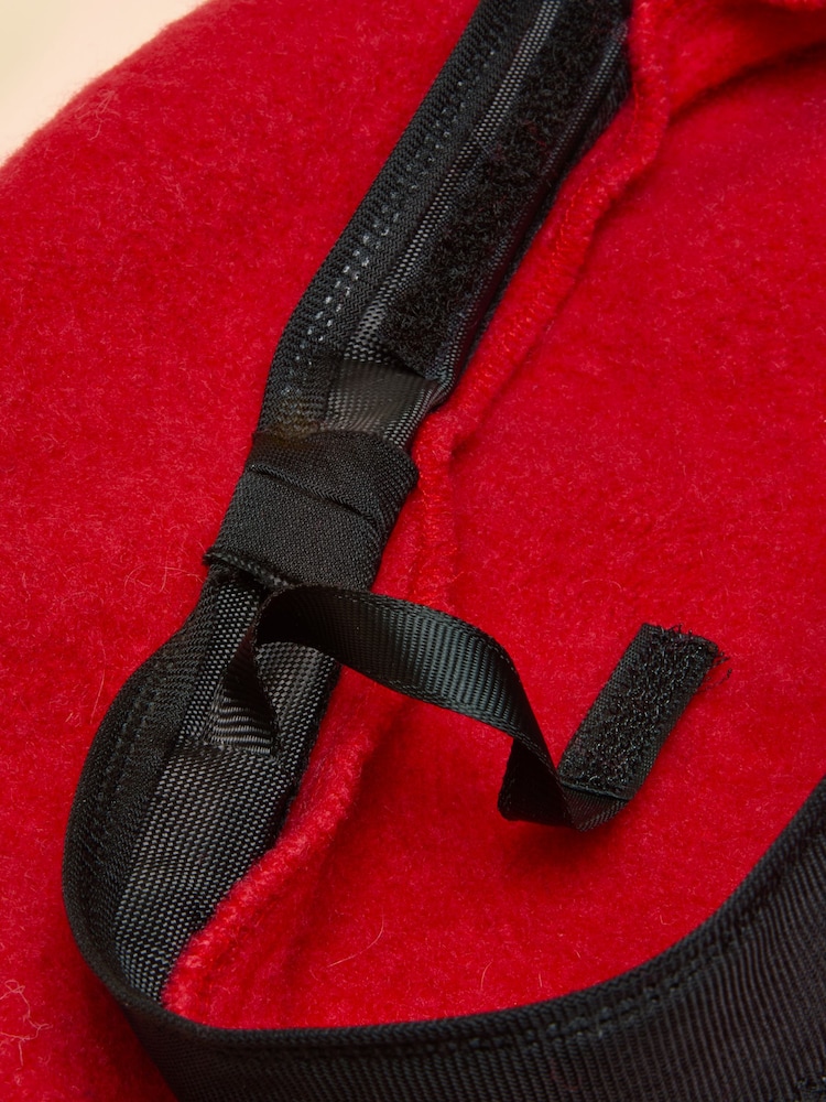 Rot - Joules Amelie Adjustable Wool Beret Hat - Bild 6 von 6