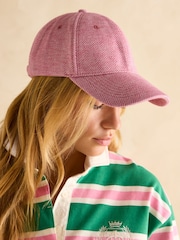 Joules Daley Pink Herringbone Cap - Image 2 of 7
