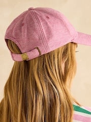 Joules Daley Pink Herringbone Cap - Image 3 of 7
