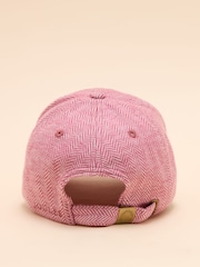Joules Daley Pink Herringbone Cap - Image 5 of 7