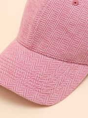 Joules Daley Pink Herringbone Cap - Image 6 of 7
