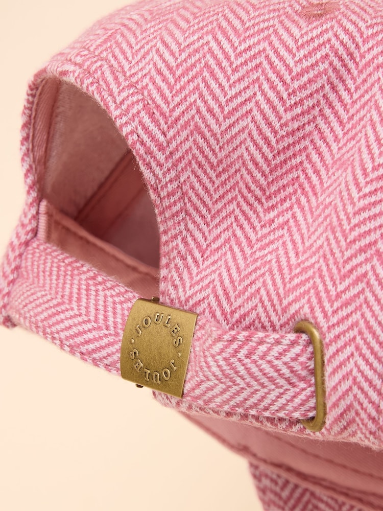 Joules Daley Pink Herringbone Cap - Image 7 of 7