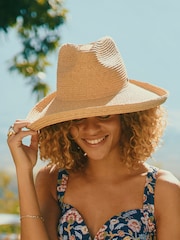 Joules Siesta Neutral Straw Hat - Image 1 of 10