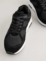 Black Leather Runner Trainers - Image 4 of 6