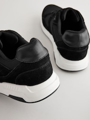 Black Leather Runner Trainers - Image 5 of 6
