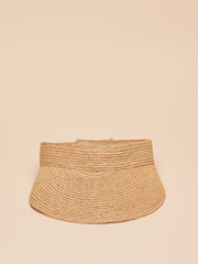 Joules Sunray Neutral Packable Adjustable Raffia Visor - Image 5 of 8