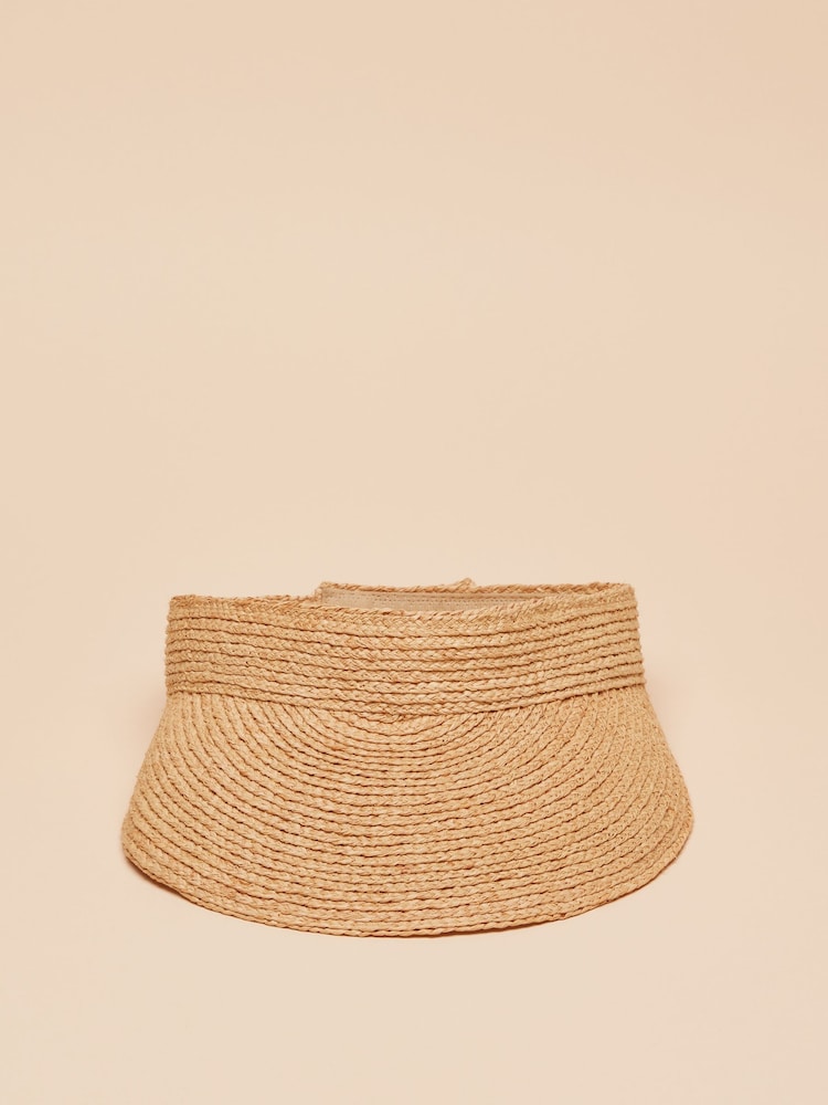 Joules Sunray Neutral Packable Adjustable Raffia Visor - Image 5 of 8