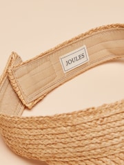 Joules Sunray Neutral Packable Adjustable Raffia Visor - Image 7 of 8