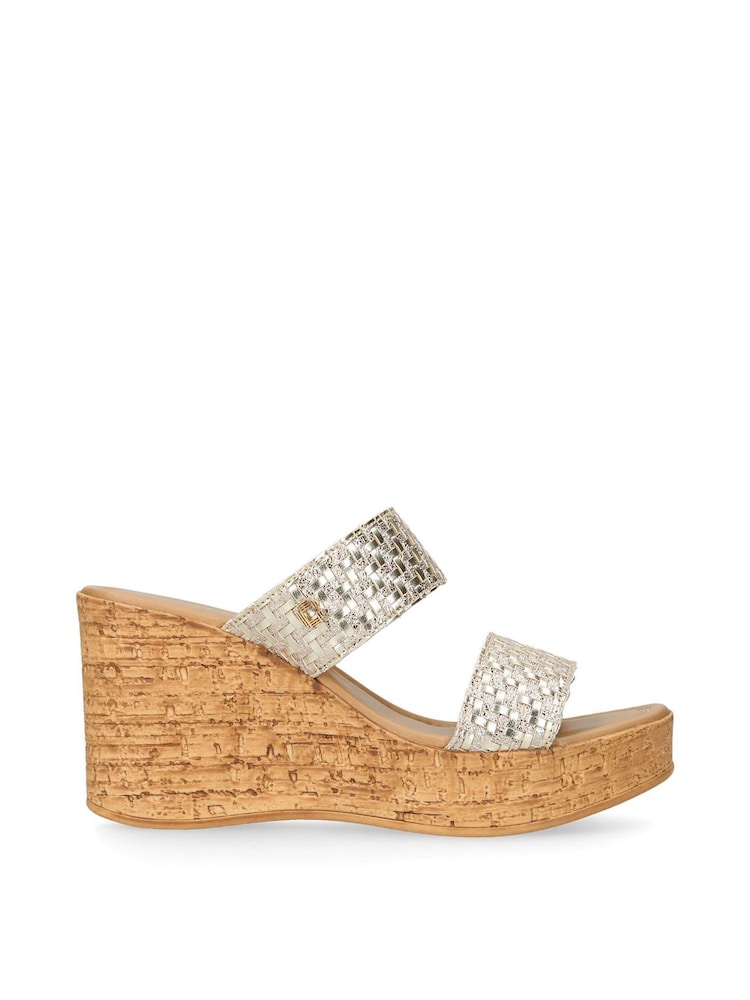 Carvela Comfort Silver Ivy Wedge Sandals - Image 2 of 5