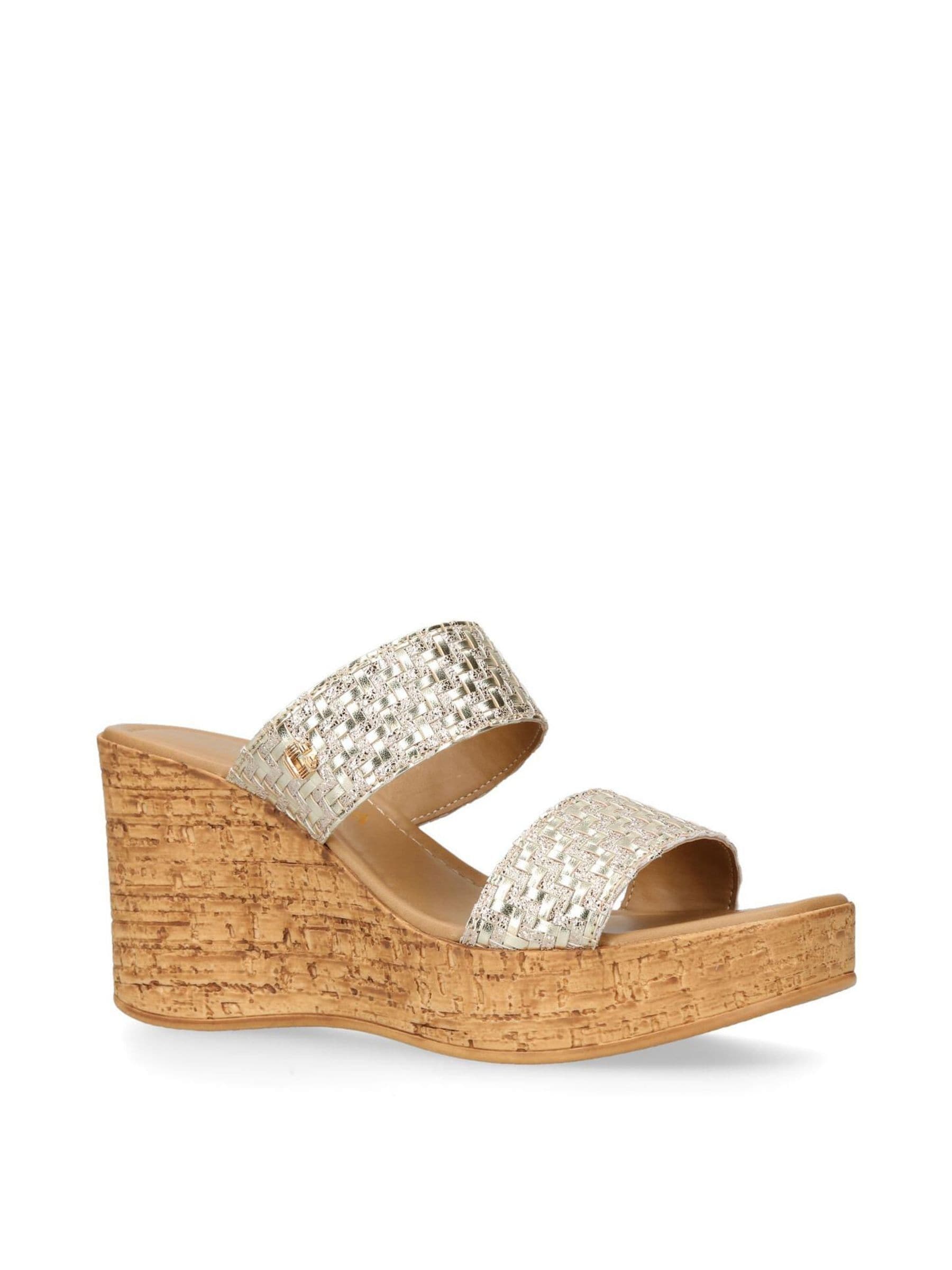 Comfortable silver wedge sandals hot sale