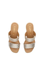Carvela Comfort Silver Ivy Wedge Sandals - Image 4 of 5