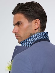 Blauw - Harry Brown versierde maatgesneden blazer van katoen-linnenmix - Image 2 of 9