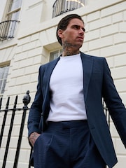 Harry Brown Deakin Cotton Linen Seersucker Regular Fit Blazer - Image 13 of 22