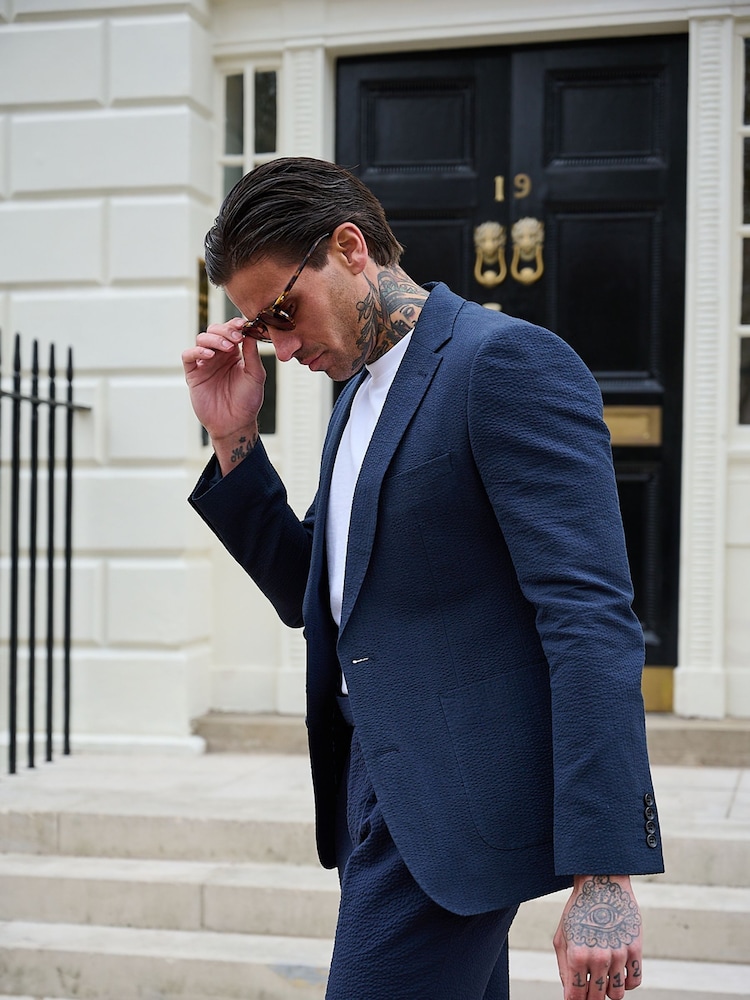 Harry Brown Deakin Cotton Linen Seersucker Regular Fit Blazer - Image 15 of 22