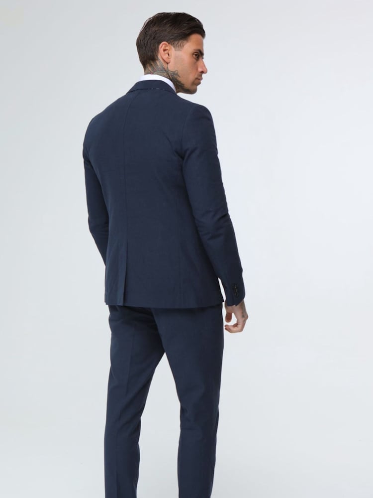 Harry Brown versierde maatgesneden blazer van katoen-linnenmix - Image 3 of 5
