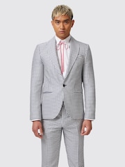 Twisted Tailor White Slim Fit Siorek Jacquard Jacket - Image 2 of 6