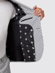 Twisted Tailor White Slim Fit Siorek Jacquard Jacket - Image 5 of 6
