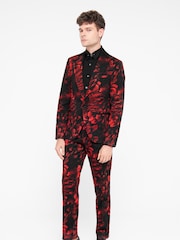 Twisted Tailor Skinny Fit Heron rožast vzorec Cotton jakna; suknjič - Slika 1 iz 5