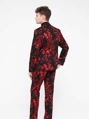 Twisted Tailor Skinny Fit Heron rožast vzorec Cotton jakna; suknjič - Slika 2 iz 5