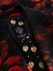 Twisted Tailor Skinny Fit Heron rožast vzorec Cotton jakna; suknjič - Slika 4 iz 5