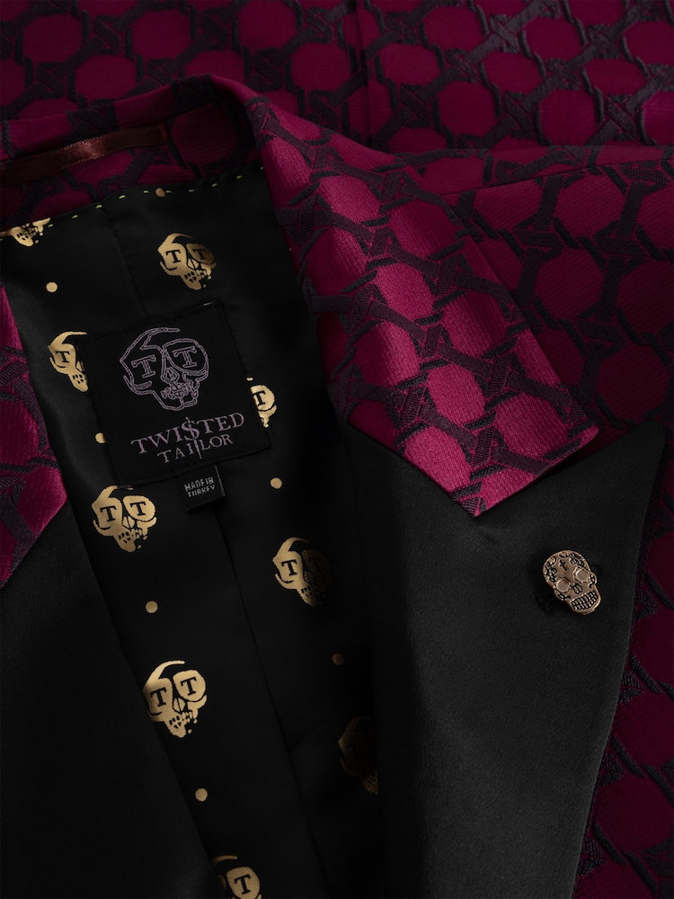 Twisted Tailor Papatya Jacquard-Jacke in schmaler Passform - Bild 6 von 6