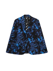 Twisted Tailor Blue Skinny Fit Heron Floral Cotton Jacket - Image 4 of 6