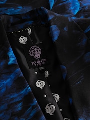 Twisted Tailor Blue Skinny Fit Heron Floral Cotton Jacket - Image 5 of 6