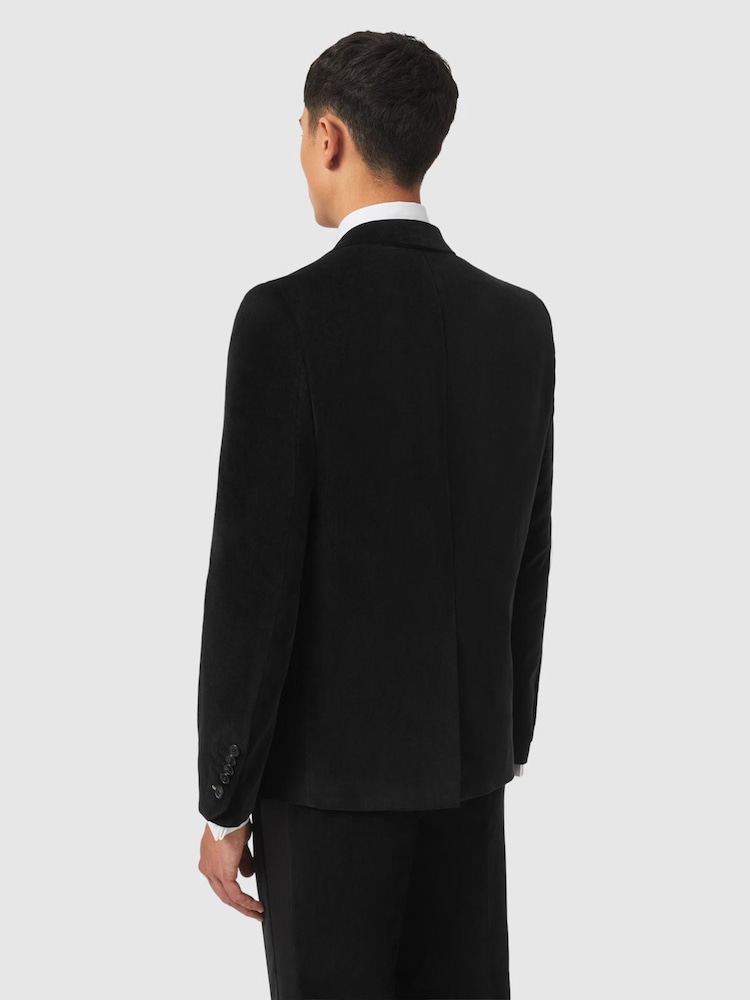Twisted Tailor Skinny Fit 100% Cotton Sylvester Velvet Tuxedo jakna; suknjič - Slika 2 iz 5