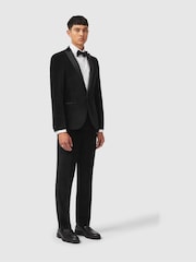 Twisted Tailor Skinny Fit 100% Cotton Sylvester Velvet Tuxedo jakna; suknjič - Slika 3 iz 5